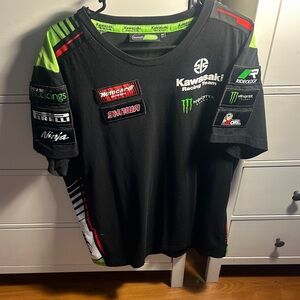 RARE Kawasaki Racing Tee ZX-10R - Black & Neon Green.